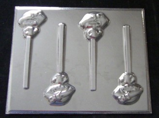 376sp Raspberry Turnover Face Torso Chocolate or Hard Candy Lollipop Mold